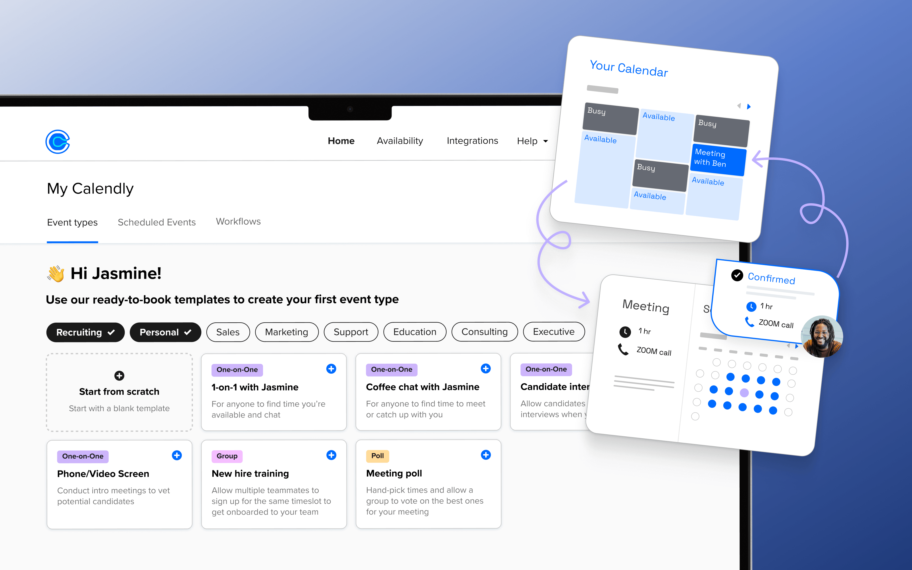 Calendly growth design: onboarding and monetization